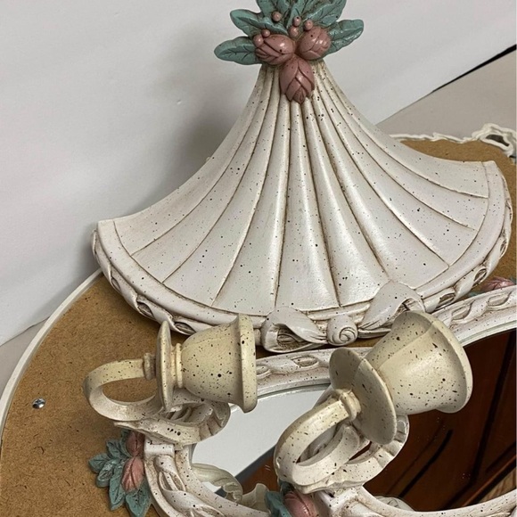 Vintage Victorian Ornate Roses mirror set - Picture 3 of 8